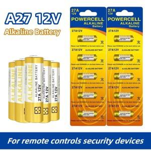 2-100PCS 12V A27 알카라인 배터리 G27A MN27 L828 VR27과 호환 가능 초인종 리모컨 자동차 키 MP3 워크맨