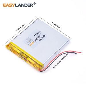 2350mAh 655565 폴리머 리튬 이온 배터리 dvr GPS mp3 mp4 휴대폰 핸드폰 스피커 전원 은행 PSP 태블릿 pc