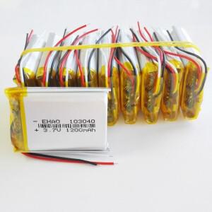 리튬 폴리머 LiPo 충전식 배터리 MP3 GPS DVD 휴대 전화 비디오 게임 태블릿 PC용 3 선 103040 3.7V 1200mA