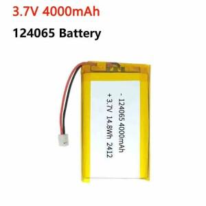 3.7V 4000mAh 124065 스마트 잠금 장치용 폴리머 리튬 배터리 태블릿 카메라 운전 기록기 라디오 무전기 PH
