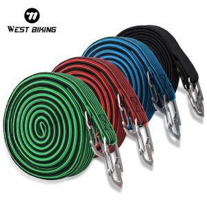 웨스트 바이킹 자전거 카고 랙 탄성 스트랩 (탄소강 후크 포함) 1m/2m/4m 오토바이 수하물 캐리어 고정 로