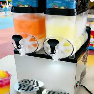 슬러시 기계 업소용 냉각기 음료 대용량 2구 슬러시머신 얼음 메이커