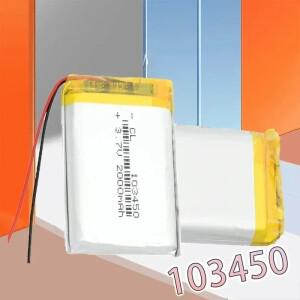 3.7V 103450 카메라 GPS 네비게이터 MP3/4/5 블루투스 헤드셋 1500mAh  대용량 폴리머 리튬 충전식 배터리