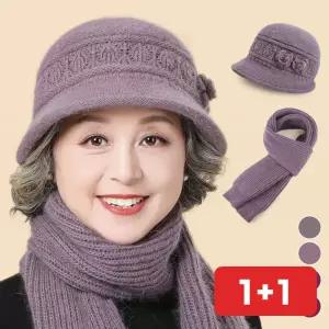 방한스카프 중년 여성 목도리 세트 보온 겨울 할머니 엄마