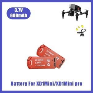 3.7V 600MAh XD1 드론 배터리 리튬 팩 Quadcopter 액세서리 용  미니 소형 프로 충전식