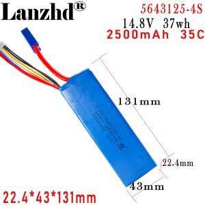 리튬 폴리머 배터리 팩 비상 시동 자동차 점화용 고속 5643126 2500mah 22.4x43x131mm 14.8V 35C
