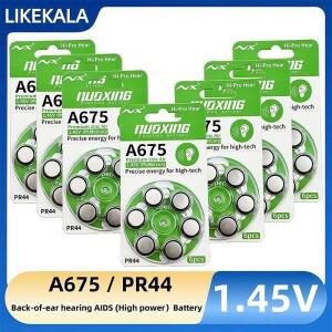 LIKEKALA 아연-공기 보청기 배터리 - 1.45V A675 PR44 6-60개입 팩 옵션