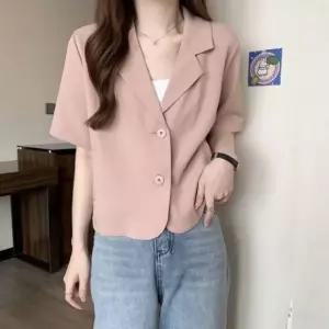 여성용 반팔 데님 자켓 봄 여름용 경량 아우터 4색 청자켓 봄패션 데님재킷 여자 여성 봄자켓