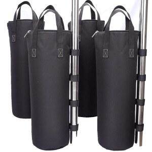 캐노피 다리용 140파운드 지퍼 탑 샌드백(샌드 없음) 무게용 샌드백 - 가제보 샌드백, 팝업 텐트 무게 가방, 4개 세트