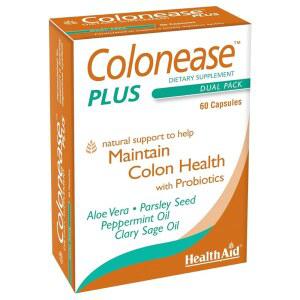 ColonEase Plus 프로바이오틱스가 함유된 허브 소화 지원 알로에 베라, 페퍼민트 오일, 클라리 세이지 오일 및 파슬리 씨앗 채식주의자 캡슐 60개