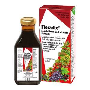Floradix Floravital 액체 철 및 비타민 포뮬라 250ml (8.5액량 온스) - 독일산 (3팩)