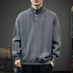 남자 가을 캐주얼 붐 빅사이즈 아우터 맨투맨 하프넥 DUCHI3