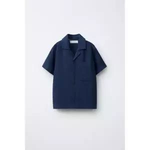 국내배송 ZARA 자라 주니어 키즈 린넨 셔츠 인디고 9959732405 1894267