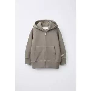 국내배송 ZARA 자라 주니어 키즈 플러시 후드 스웨트셔츠 베이지 0088670710 1894386