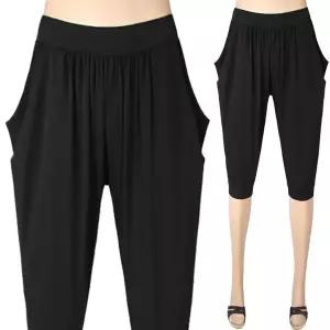 국산 여름 여성 7부 냉장고 배기 바지 아이스 쿨 빅사이즈 큰사이즈 고무줄 밴딩 팬츠 작업복 쿨링 잠옷 파자마