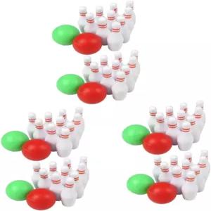 밀리스텐 6세트 미니 볼링 하우스 액세서리 인형의 집 장식용 현실적인 미니어처 모델과 감각 및