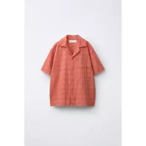 국내배송 ZARA 자라 주니어 키즈 텍스처 체크 셔츠 오렌지 7521635615 1894261