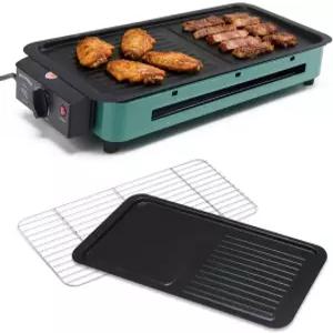실내 그릴 무연 1700W 전기 인사이드 하우스 주방 테이블 아파트 논스틱 쿠킹 탈착식 플레이트가 있는