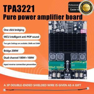 ZK-2001 TPA3221 순수 후단 디지털 파워 앰프 보드 2채널 스테레오 오디오 200W AMP 브리지 모노 서브우퍼