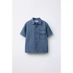 국내배송 ZARA 자라 주니어 키즈 플루이드 데님 셔츠 블루 4441623400 1894259