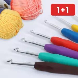 코바늘 세트 뜨개질 실리콘 손잡이 초보 바늘 뜨기 공예