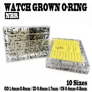 호환  방수 블랙 NBR 니트릴 시계 O-링 키트 씰 와셔 0D 1.4mm-3.6mmlD 0.6mm1.7mmCS 0.4mm0.8mm 시계 케이