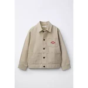 국내배송 ZARA 자라 주니어 키즈 캔버스 패치 오버셔츠 샌드 6887650711 1894288