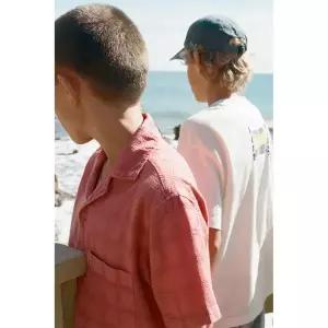 국내배송 ZARA 자라 주니어 키즈 텍스처 체크 셔츠 오렌지 7521635615 1894258