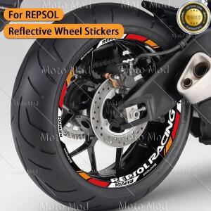 오토바이 휠 스티커 반사 스트라이프 테이프 림 데칼 허브 액세서리 CBR250R VFR 400 Repsol