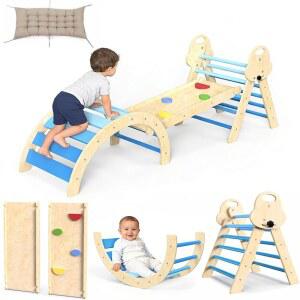 어린이용 나무 실내 등반 장난감, 접이식 놀이 기구 bbgroundgrm