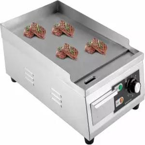 상업용 그리들 핫 플레이트 조리대 1300W 쿡탑 논스틱 스테인리스 테판야키 그릴 바비큐 레스토랑 주방용