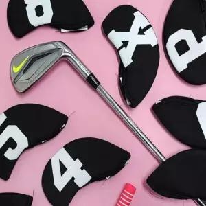 보호 아이언 커버 블랙 골프채 10p