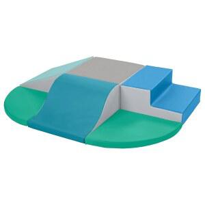 백투스쿨 익스프레스 리틀 헤이븐 스텝 앤 슬라이드 월 클라이머, 실내 놀이 세트, 컨템포러리, 6피스