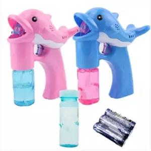 돌고래 버블건 비눗방울총 장난감 리필액 건전지 포함
