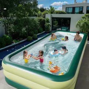 onyou 대형 접이식 가정용 어린이 성인 겸용 야외 물놀이 수영장 (자동 펌프)