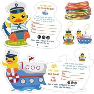 오리용 100개 크루즈 태그, 선박용 원형 구멍 및 고무 밴드 디자인, 2.09 x 2.91 인치