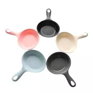 유치원 간식그릇 후라이팬 손잡이접시 2개 집캠핑 식기 백패킹 홈핑