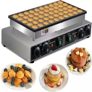 50PCS 미니 팬케이크 메이커 110V 1900W 커머셜 1.8인치 더치 머신 논스틱 스테인리스 스틸 포퍼티즈 그릴