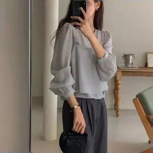 간절기상의 여성 긴팔 탑 뷔스티에 투피스 세트