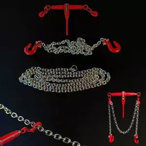 호환  1 세트 스틸 체인 강화제 번들 고정 체인 더블 후크 장치 114 Tamiya RC 트럭 자동차 Scania BENZ VO