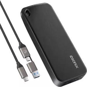 iDsonix 휴대용 SSD 512GB 외장 하드 드라이브 USB 3.2 GEN 2 최대 1000MB/s 솔리드 스테이트 Xbox PS5 Mac