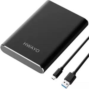 HWAYO 120GB 휴대용 외장 하드 드라이브 USB3.1 1세대 1형 C 울트라 슬림 2.5인치 HDD 스토리지 PC