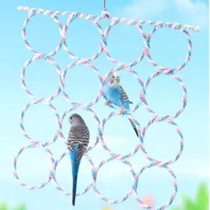 버드링 애완 앵무새 장난감 조류 새 사다리 놀이터 발톱 갈이 사랑 둥지 모란 새장 우리