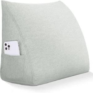 침대용 스트러서리 웨지 헤드보드 리딩 베개 리넨 삼각 등받이 강화 쿠션 요추 신체 지지 위치 지정 소파