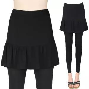 국산 여성 여름 쿨론 아이스 쿨 빅사이즈 큰사이즈 2XL 3XL 플레어 후레아 주름 플리츠 스판 치마레깅스