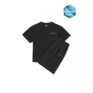 디스커버리키즈트레이닝세트 TQT DKAZ73053-BKS 키즈 프레시벤트 우븐 포켓 니트 트레이닝 세트