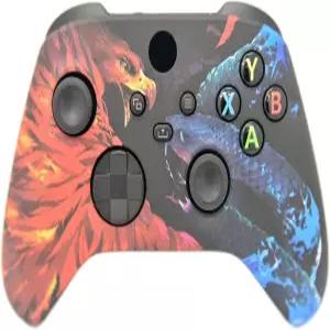 프로컨트롤러 LLC 핸드 에어브러시 페이드 커스텀 X/S 및 Xbox One(시리즈 버드 V 스네이크)과 호환됩니다