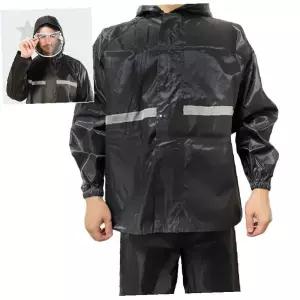 남성 오토바이 라이딩 투피스 방수 우비 상하의 세트 비오는날 배달 출퇴근 야외