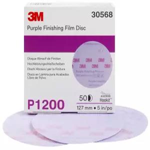 3M 30568 후킷 퍼플 5인치 P1200 그릿 마감 필름 디스크