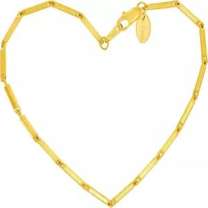 라이프타임 주얼리 여성 골드 발찌 2.5mm 바 링크 체인 발목 팔찌 24k 리얼 도금